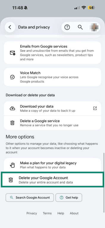 Delete Your Google Account 18
