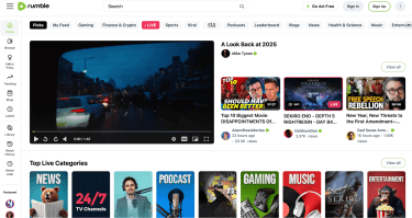 A page of video recommended on Rumble.