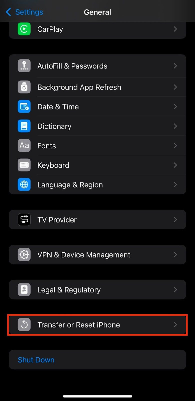 Perform A Factory Reset Last Resort