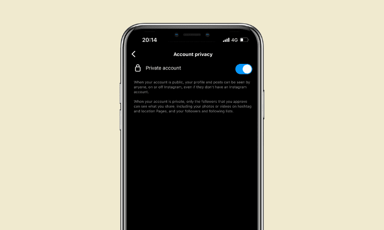 Make your IG private