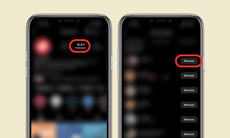 Remove Instagram followers