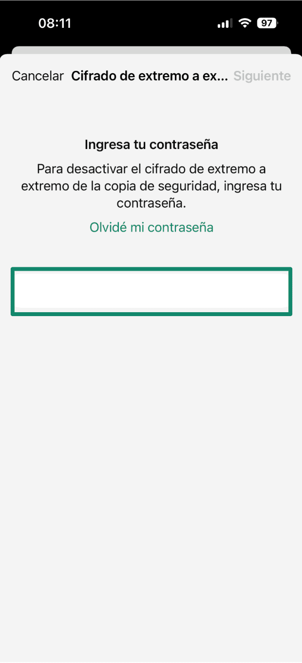 Enter Your Encryption Password Es