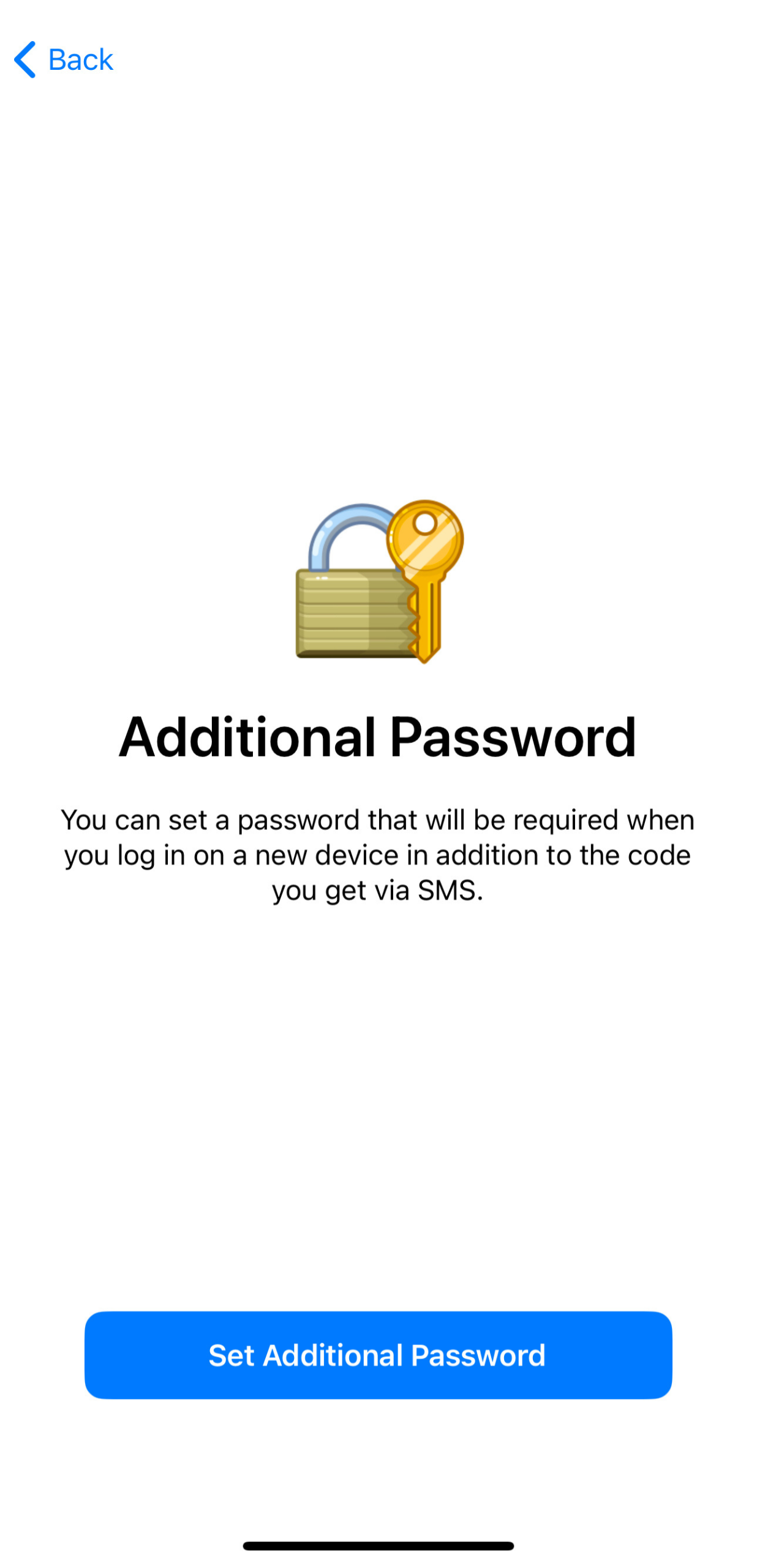 Set up an additional password for extra security in Telegram.
