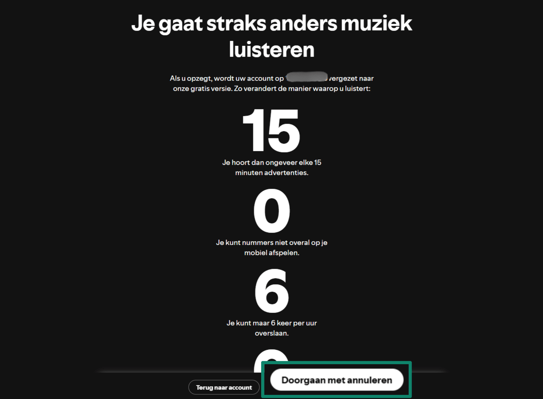 Click Continue To Cancel Nl