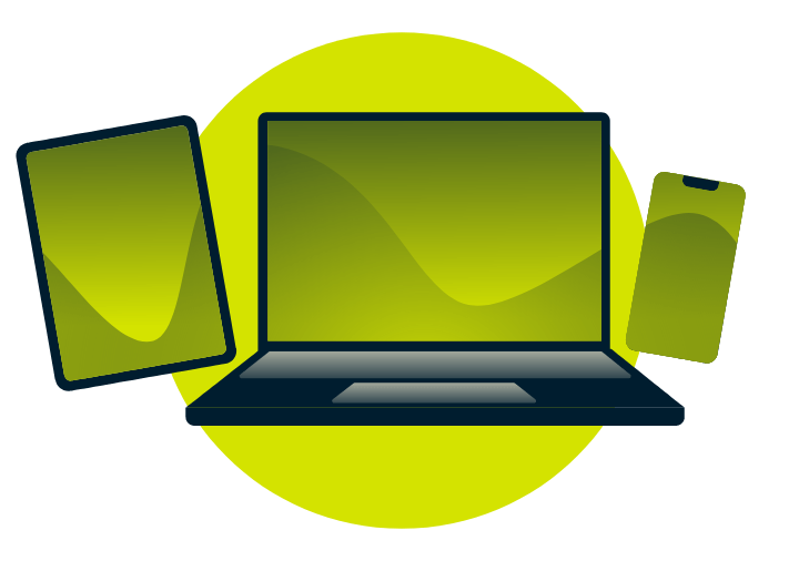 콜 오브 듀티: 워존 로고가 표시된 다양한 기기