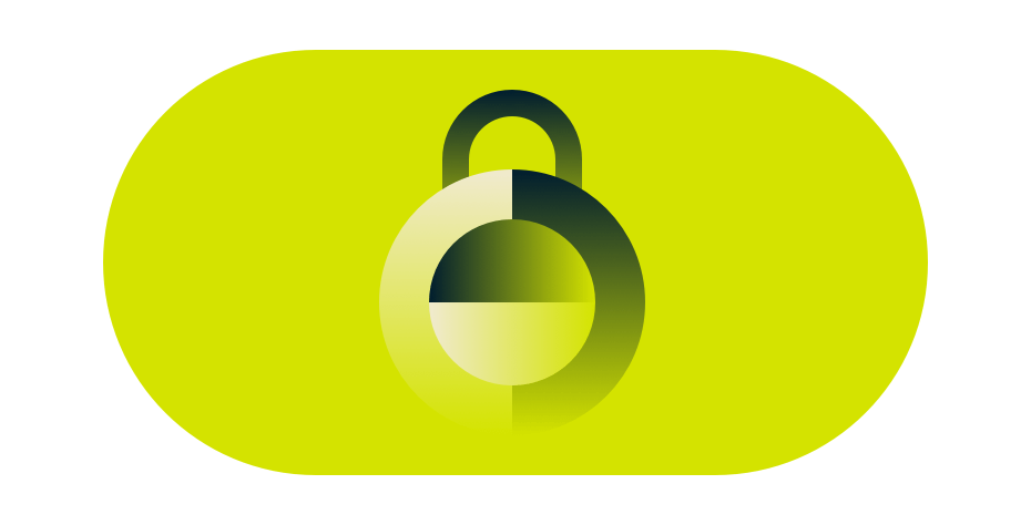 Zabezpieczona zielona kłódka.