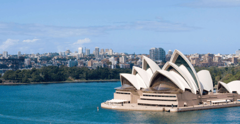 Sydney Opera House and harbour.
