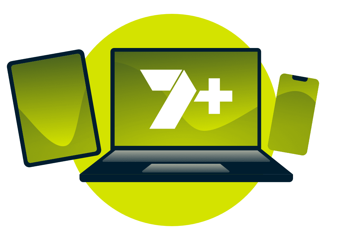 7plus on TV and mobile devices.