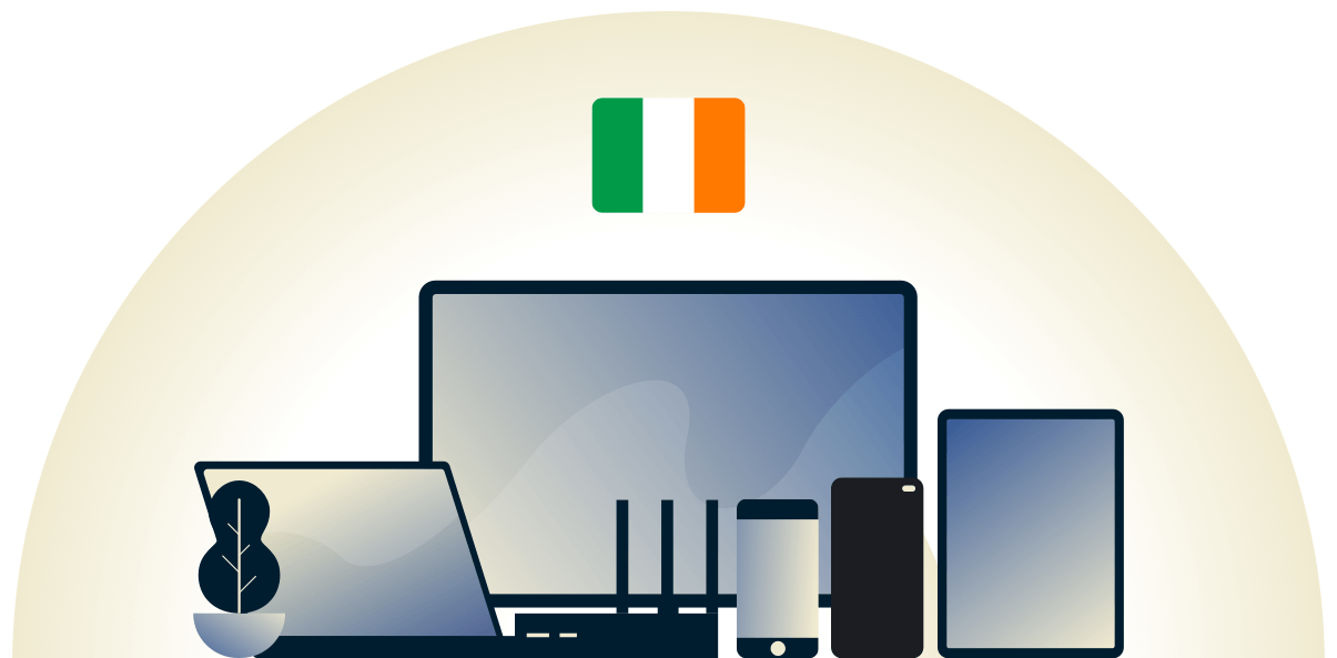 Ireland VPN protecting a variety of devices.