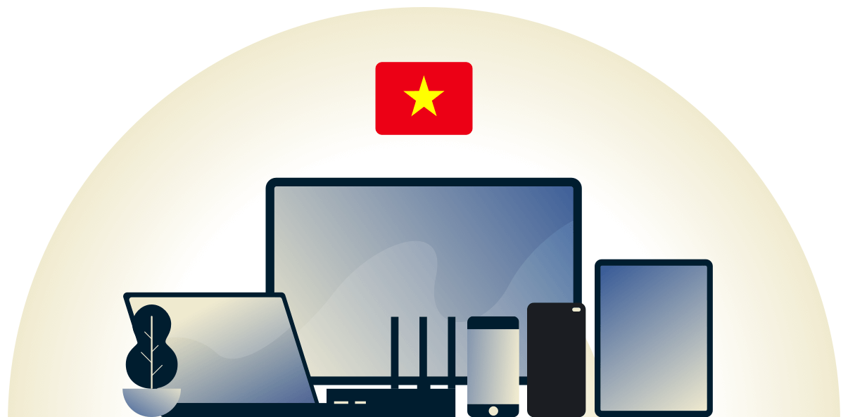Vietnam VPN beschermt een verscheidenheid aan apparaten.